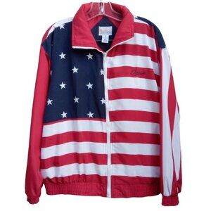 Active Horizon lightweight patriotic flag jacket sz M